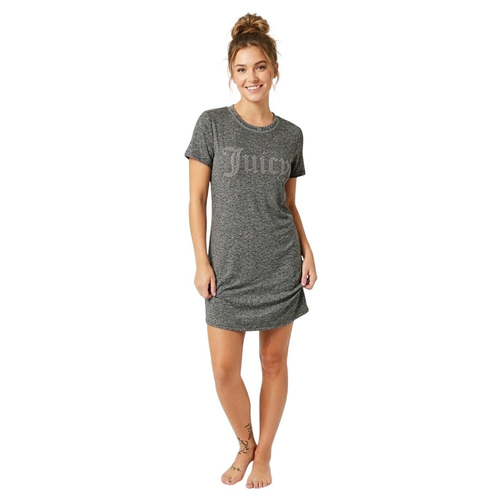 Juicy Couture Heather Grey Rhinestone Logo Nightgown SKUW526